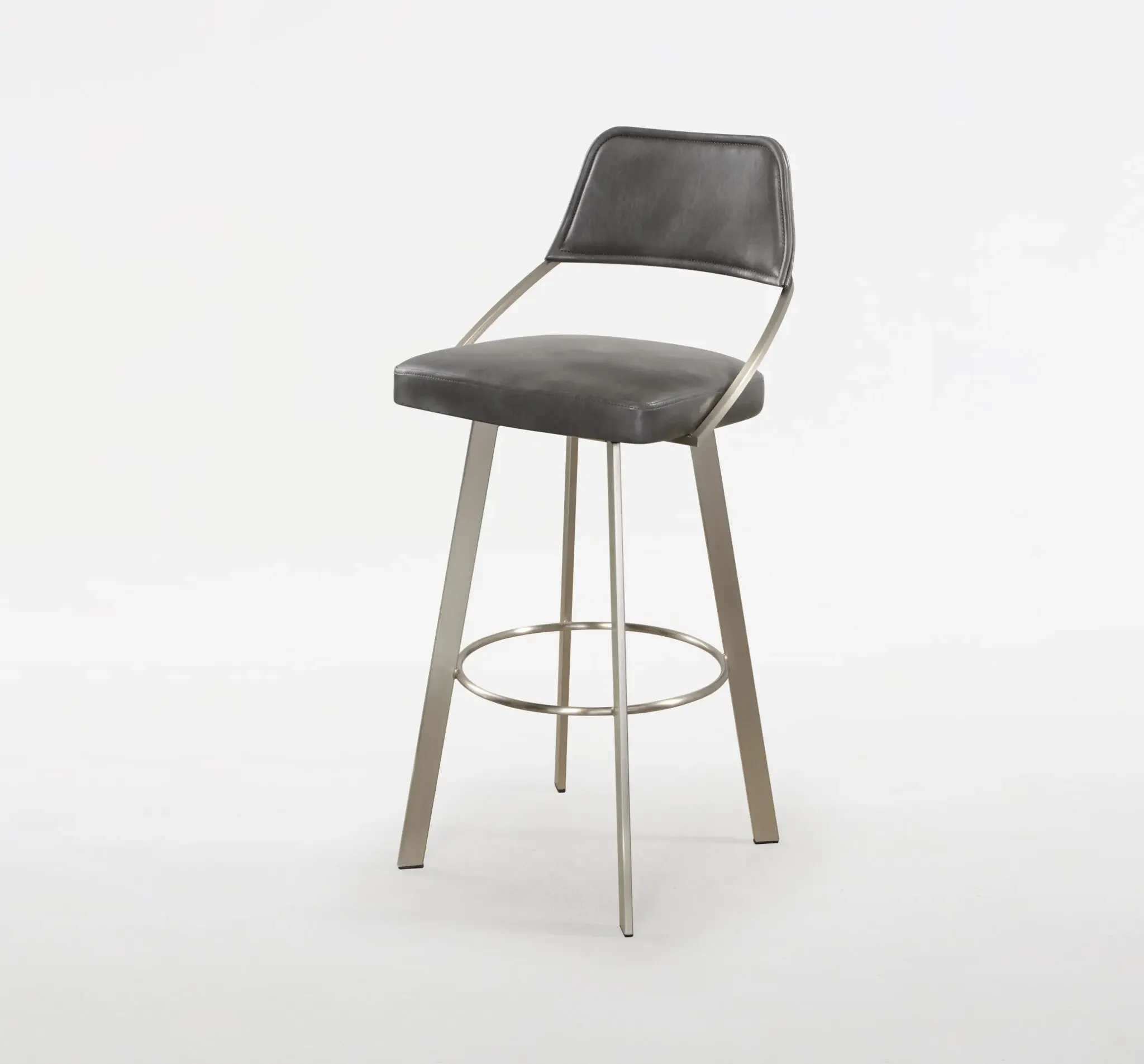 Wish Stool in light grey with sleek modern frame