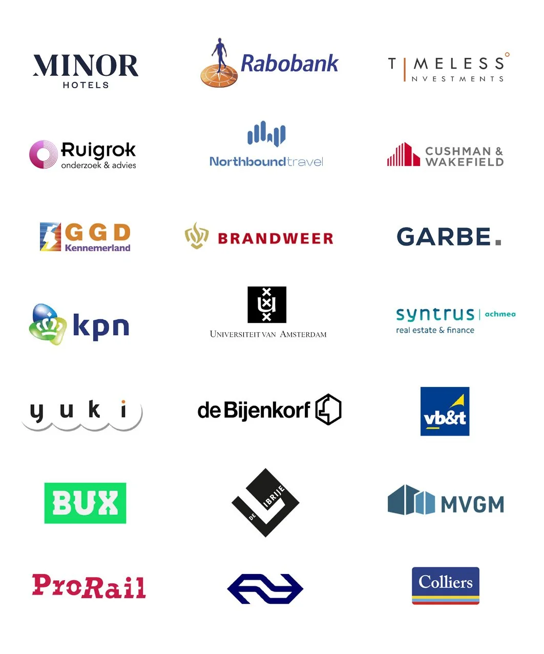 Selection of business clients of Meeder Ontwerpers