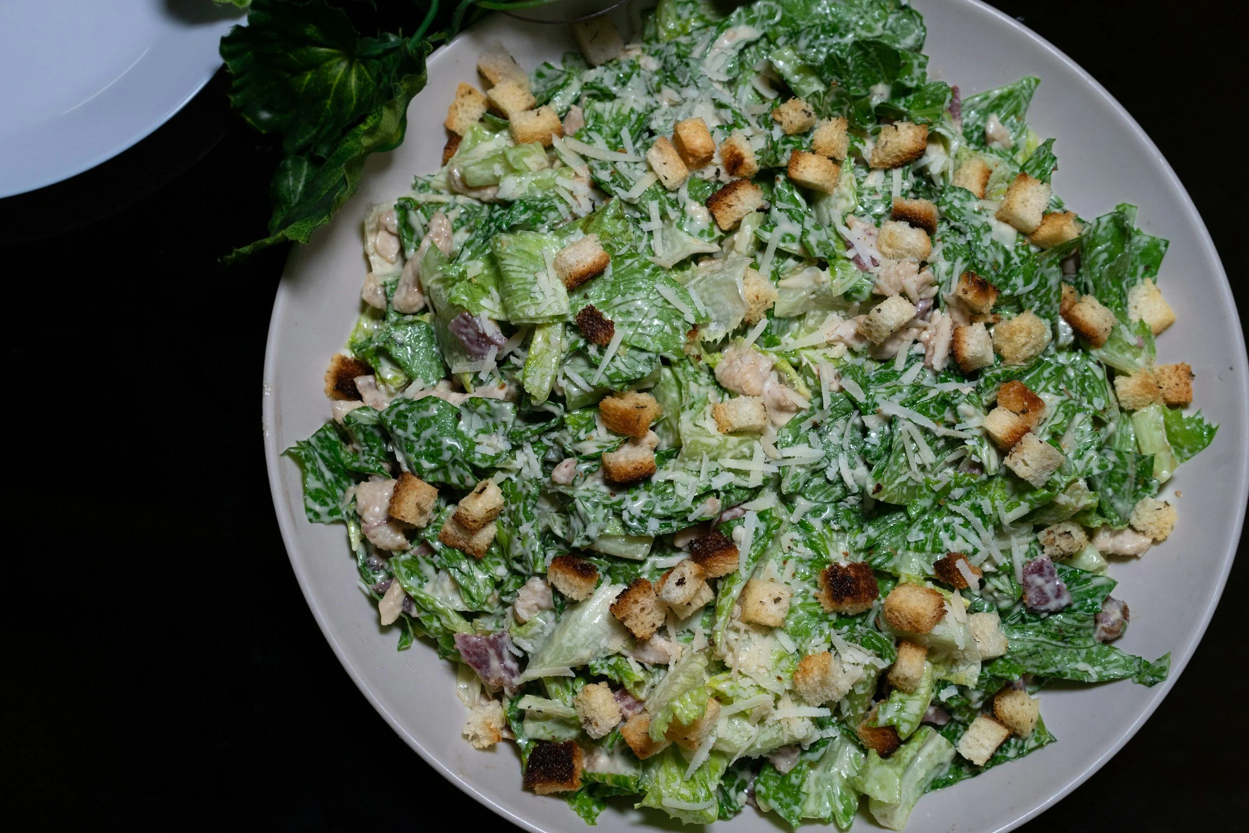 Caesar salad with anchovies