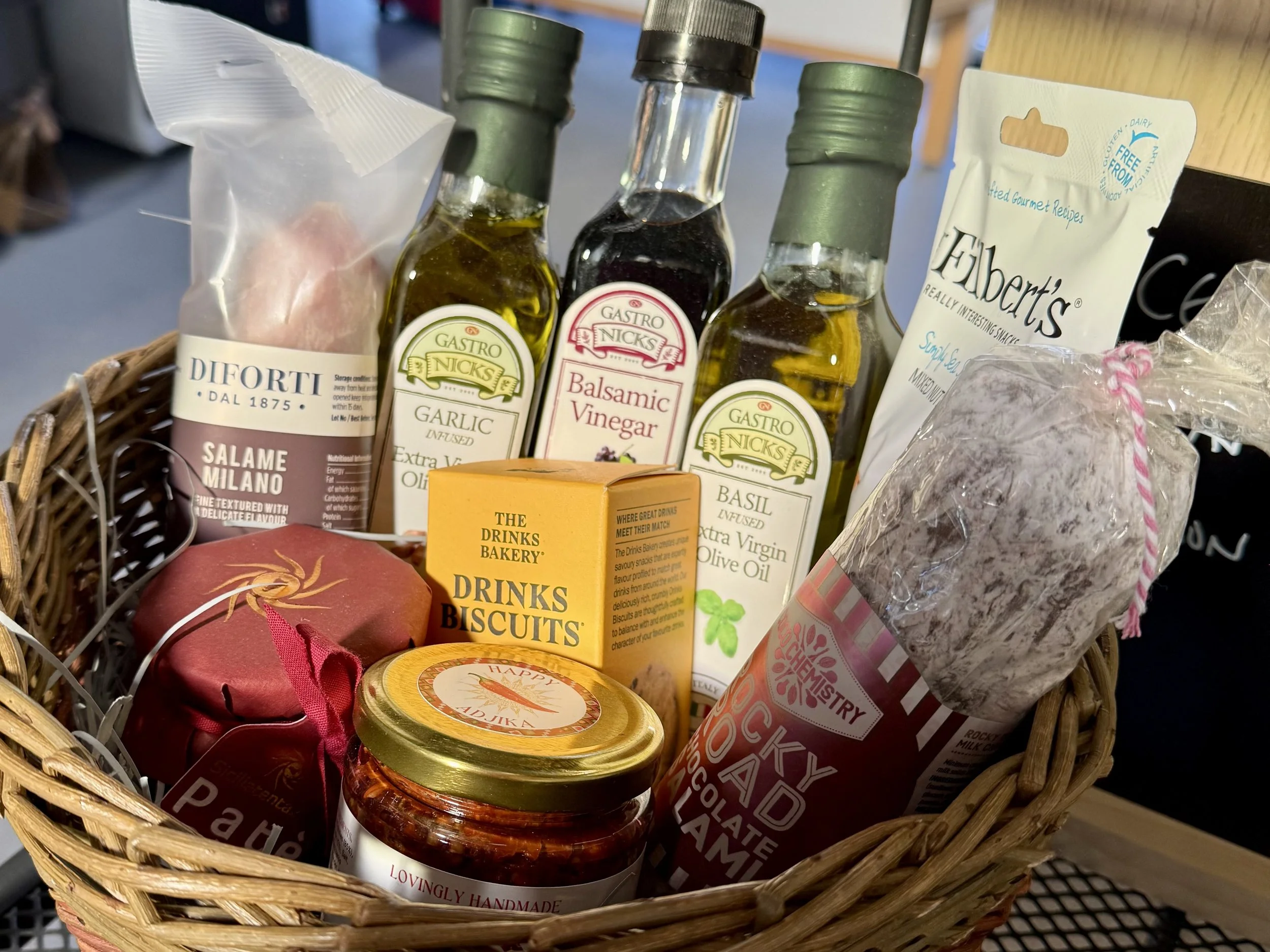 Gift basket of products  at Gastro Nicks