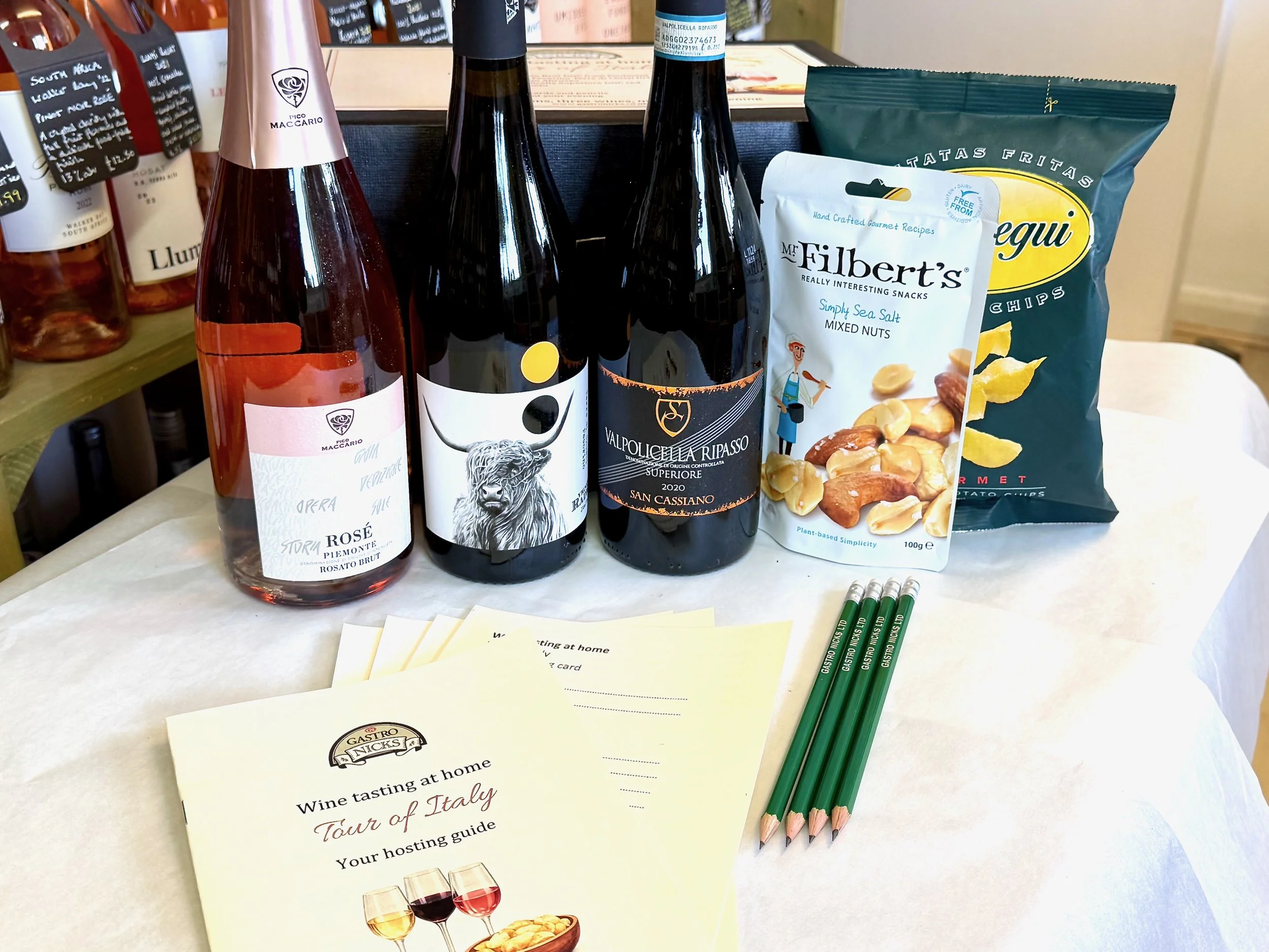 Content of Gastro Nicks Wine tasting box