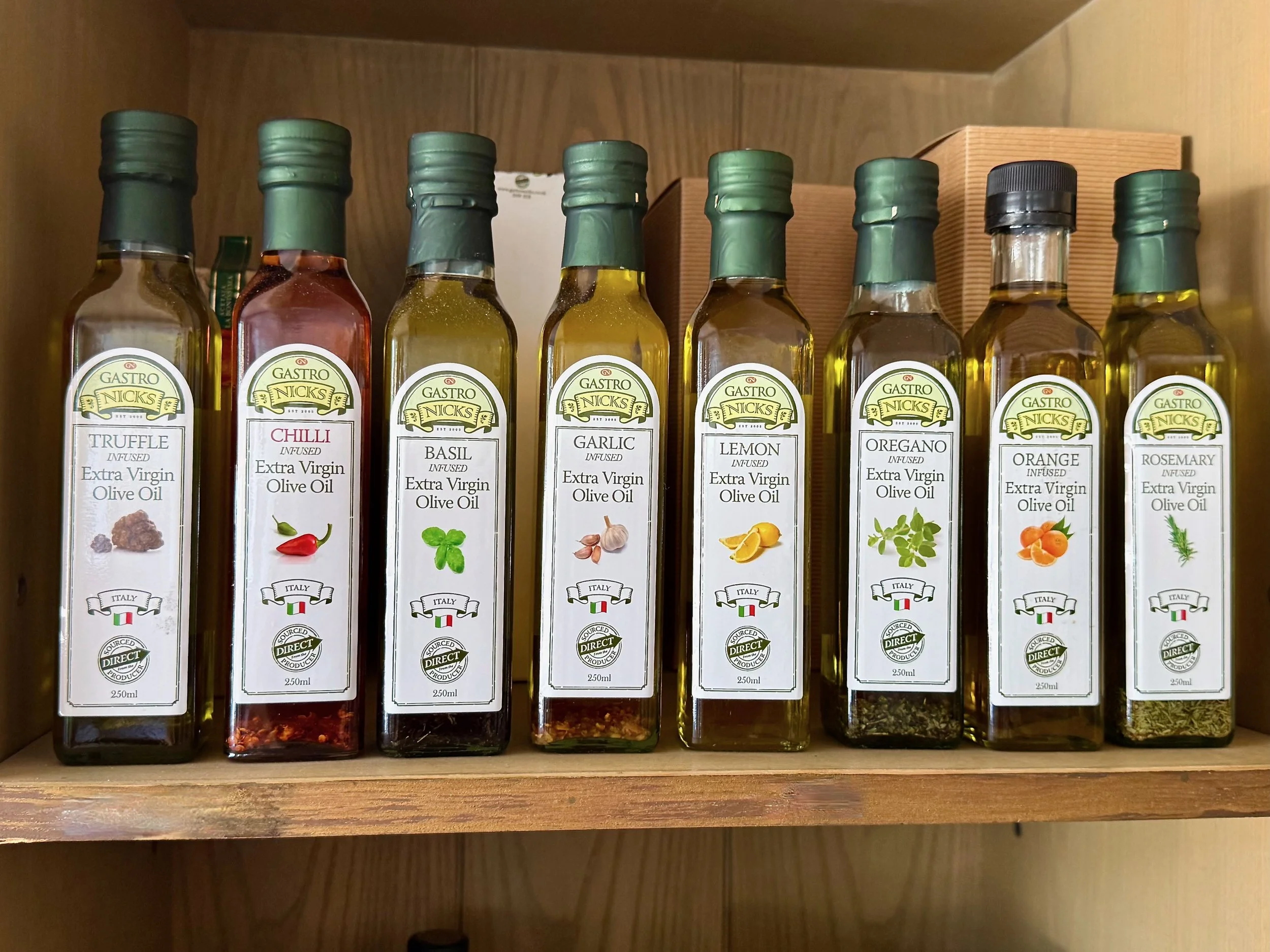 Flavoured olive oils