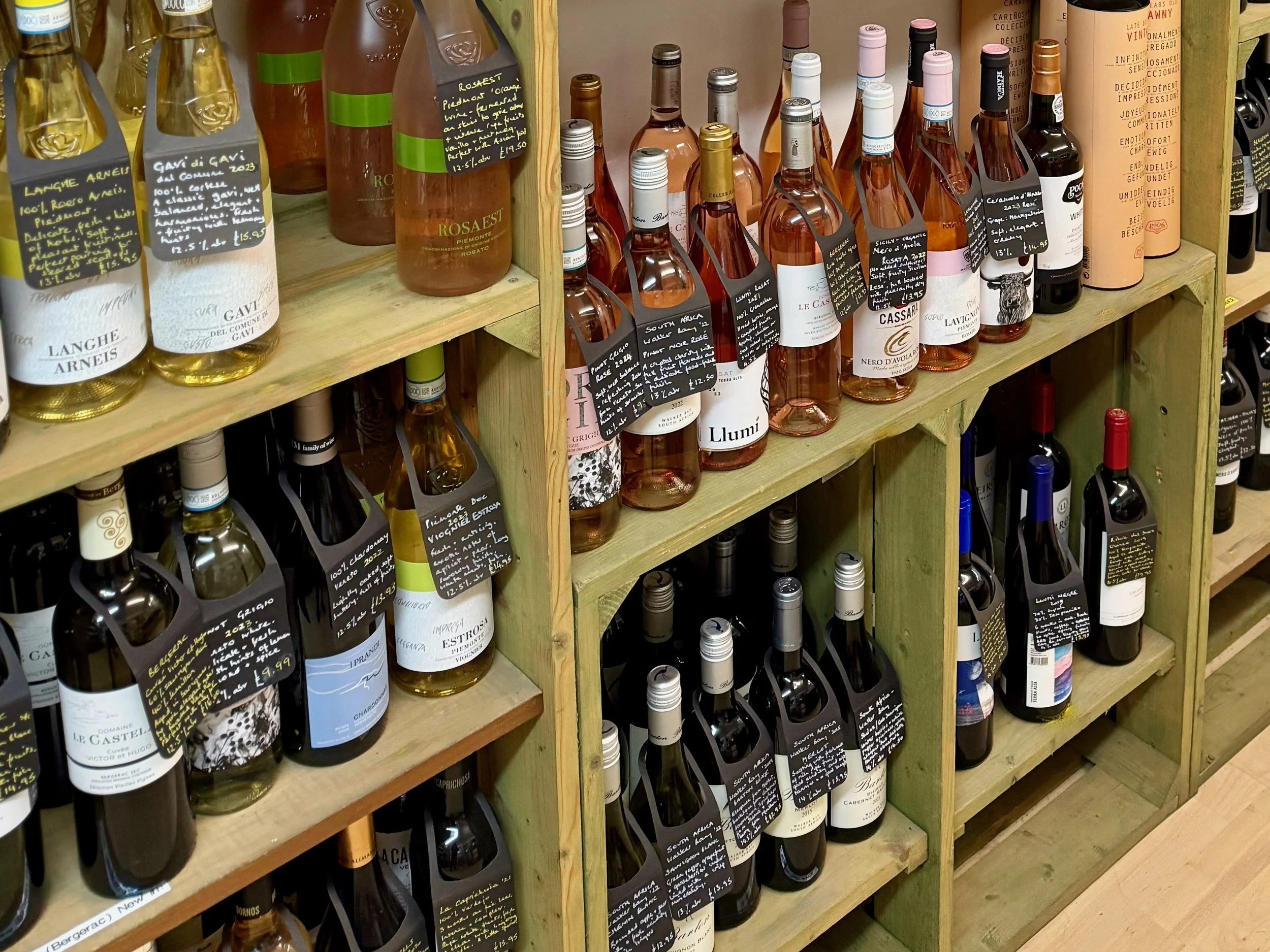 Wine display at Gastro Nicks