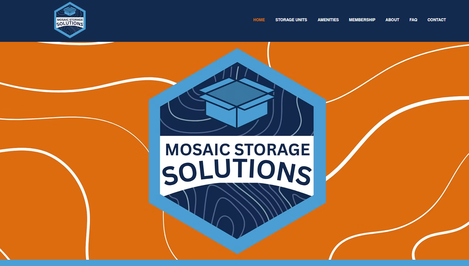 Website design for Mosaic Storage Solutions, built with WIX. 