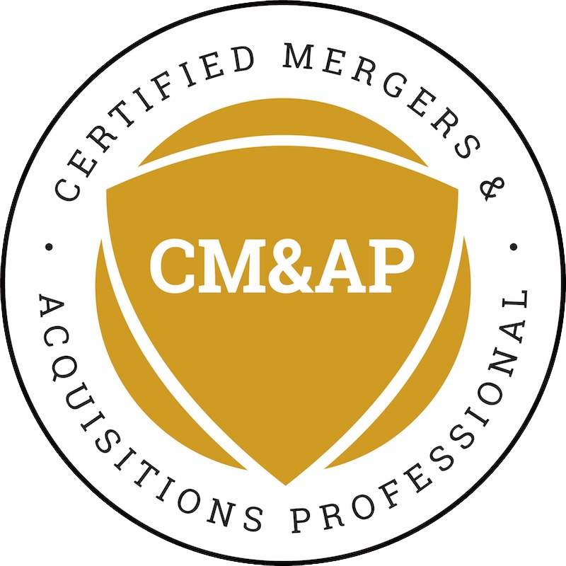 CM&AP Certified Mergers & Acquisitions Professional (CM&AP) designation Mergers and Acquisitions  Trained certified and licensed