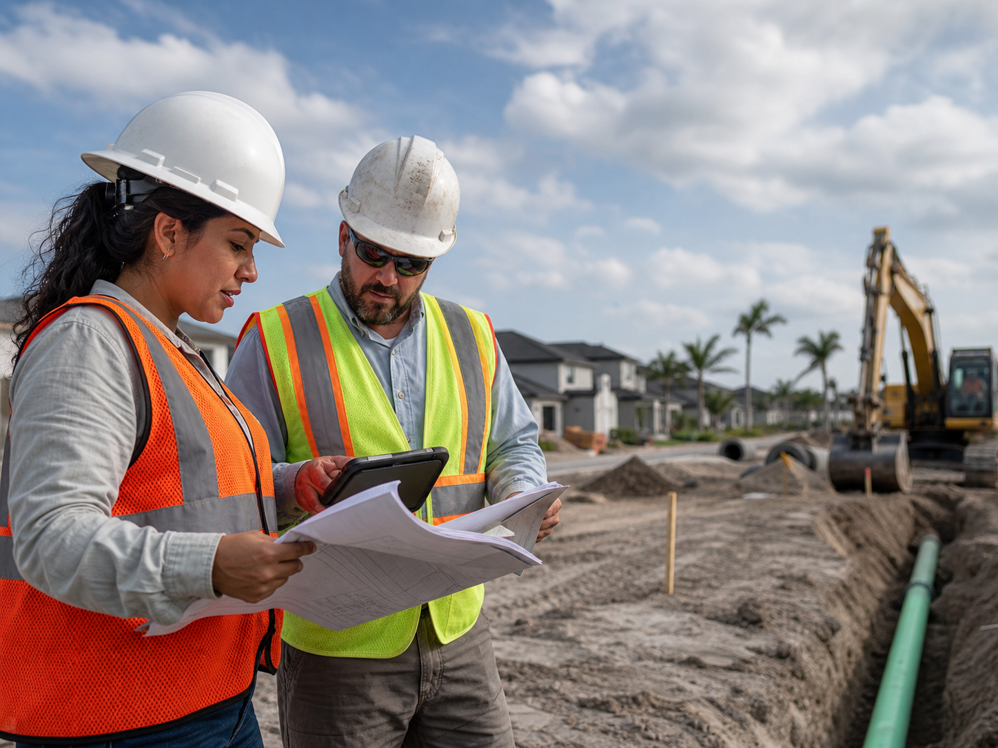 Excavation business broker Florida reviewing profitable site-work backlog and WIP