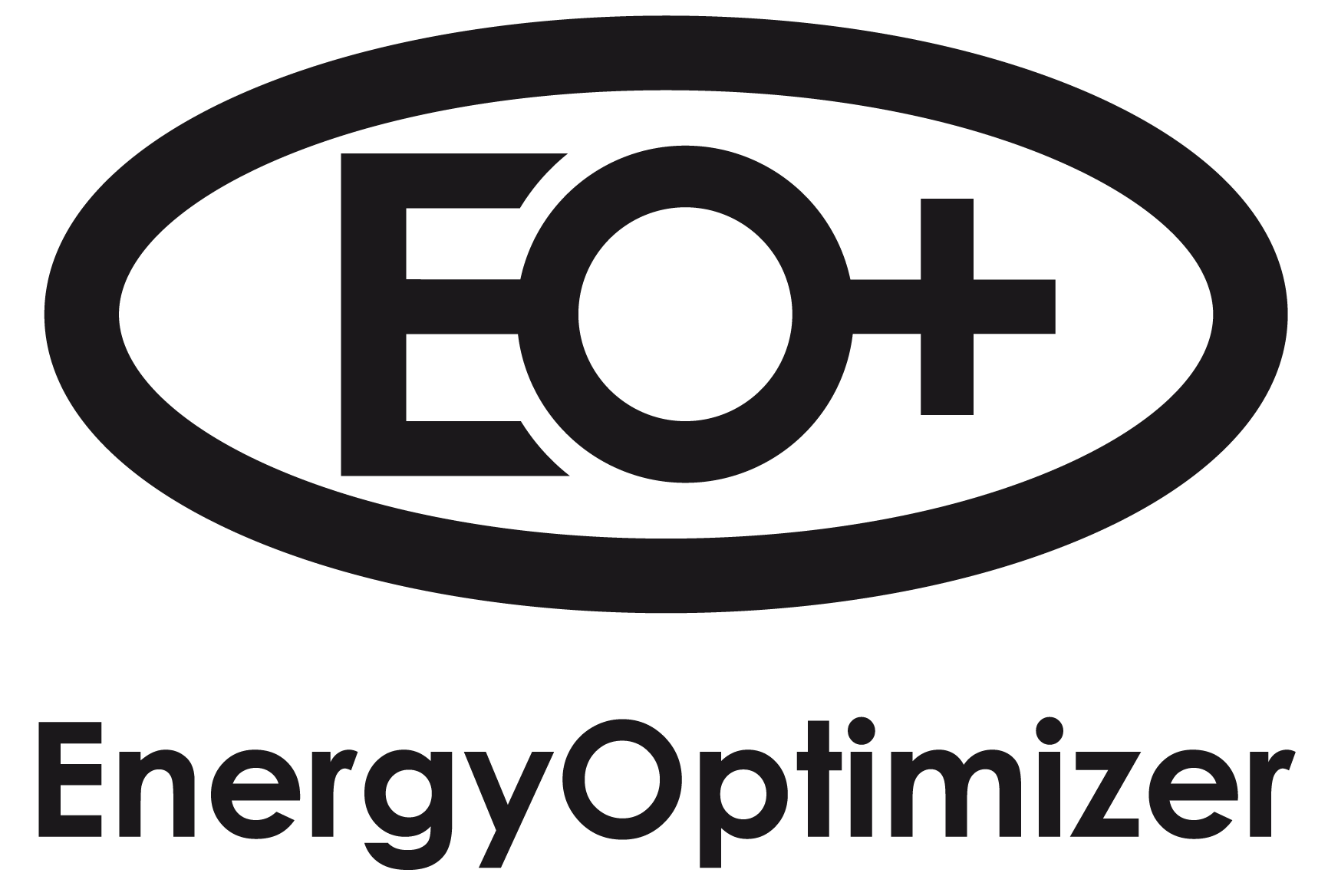 Logo mit dem Text 'Eo+' und einem ovalen Rahmen, darunter die Beschriftung 'EnergyOptimizer'.