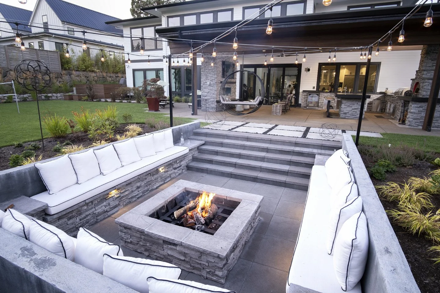 Fire pit installation in star, idaho