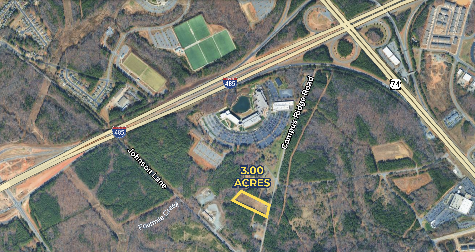 Land For Sale: ±3.00 Acres in Matthews, NC - $1,900,000