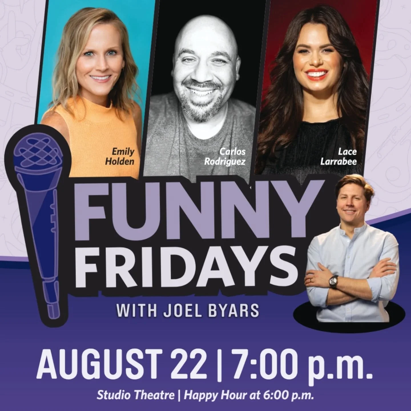 Can't wait to perform at the beautiful Studio Theatre at @sandysprings.pac with this killer lineup of @funnycarlosrdh, @joelbyarscomedy &amp; @lacelarrabee ! Thanks for having me Joel!