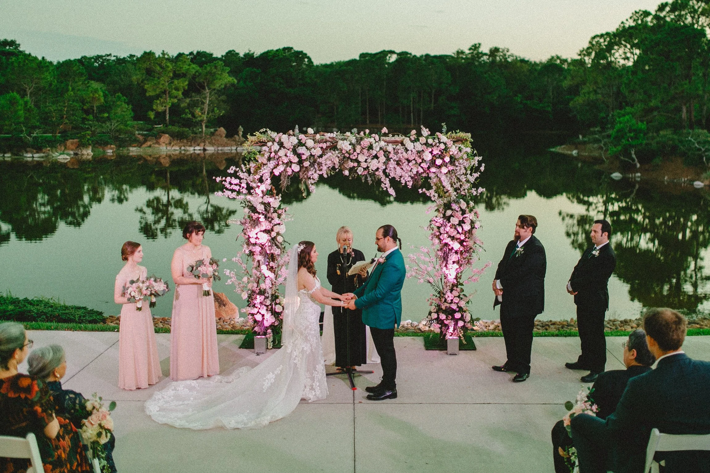 Cherry Blossom Invites for a Japanese Garden Wedding in Delray Beach, FL