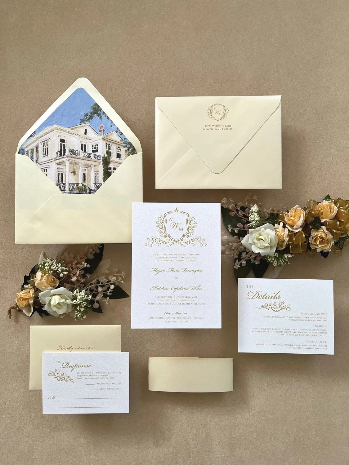 New Orleans Wedding Invitation