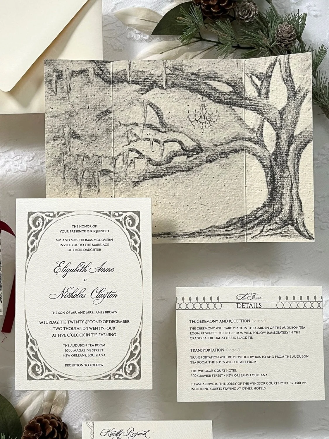 Hand-drawn details that feel as personal as your vows💕

#customwedding #nolaweddings #artisaninvitations