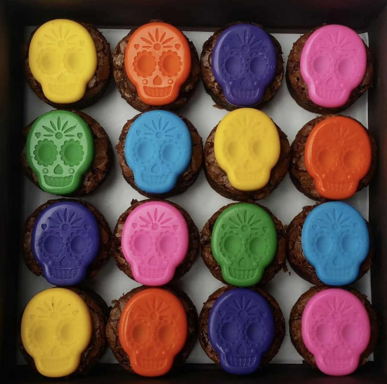Brownies Día de Muertos