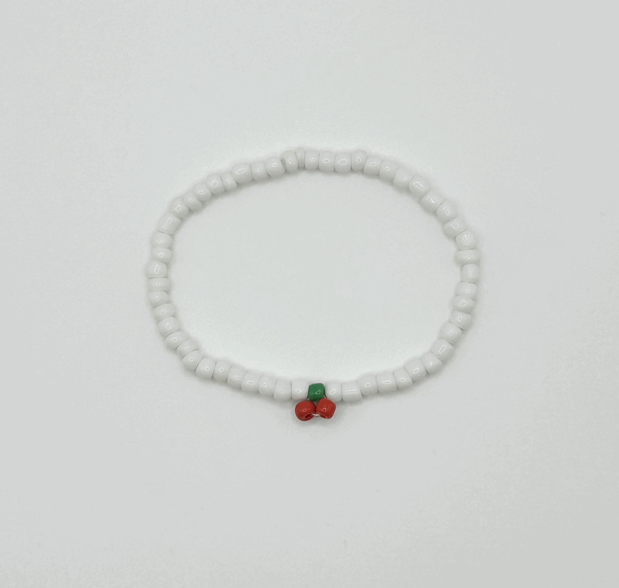 White single cherry bracelet