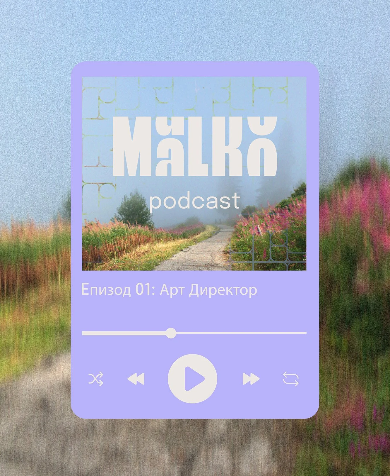MaLKo podcast design, advertising, art direction, student