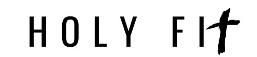 Text logo reading 'HOLY FIT' with a stylized T.