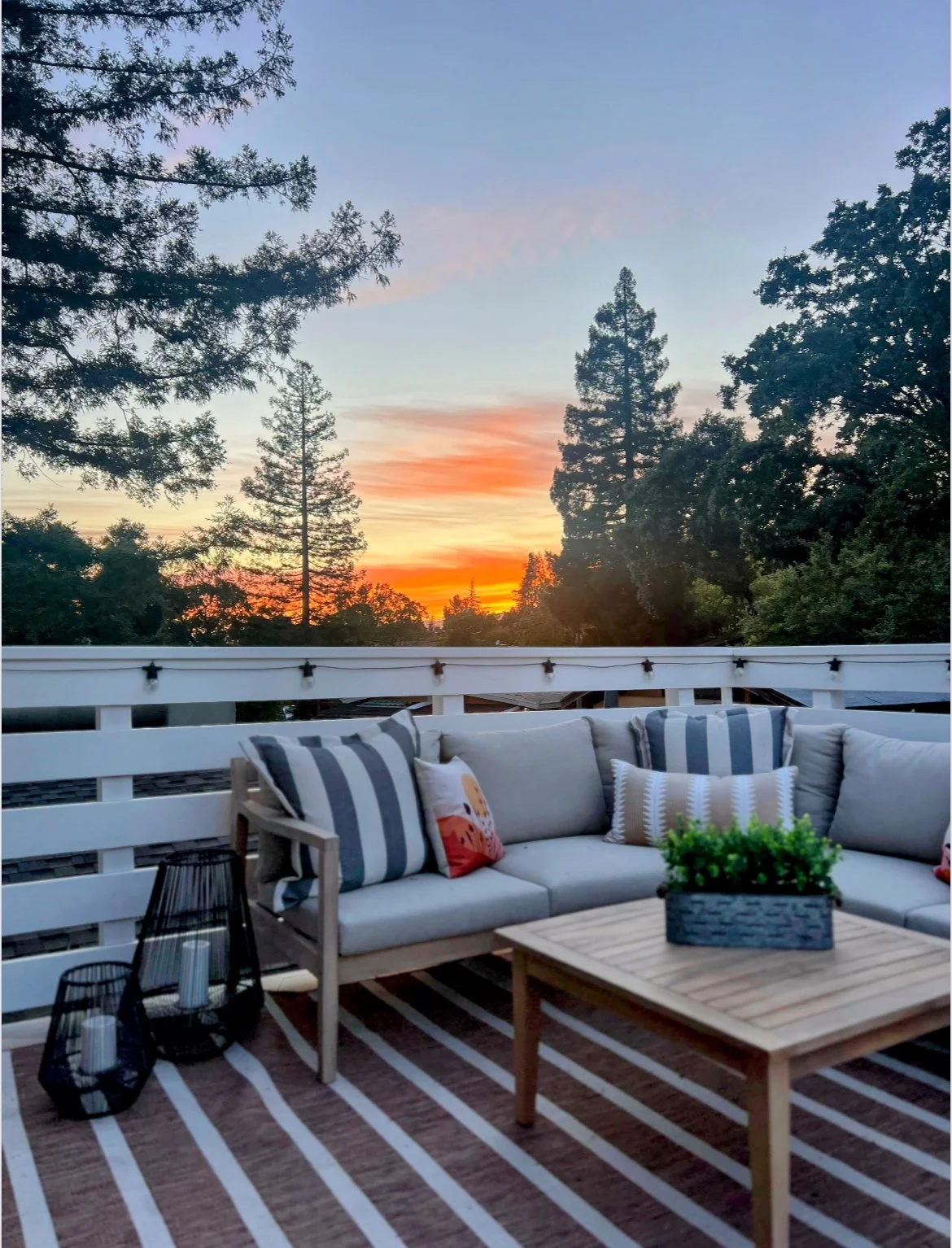 Sunset on the balcony