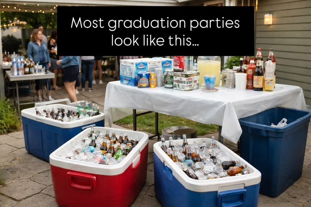 Ditch the cooler chaos and elevate your graduation party with our DIY Mobile Bar Setup! 🍹 We'll deliver the bar trailer, drink tubs, and setup - you bring the drinks. From beer to signature mocktails, our self-serve station is a crowd-pleaser. No ba
