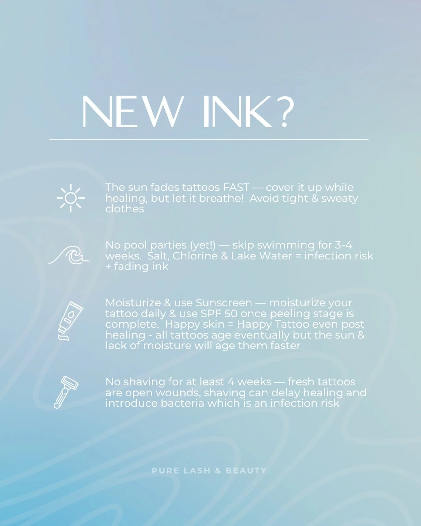 New Tattoo?  Make sure you follow these steps to protect it!  A cared for tattoo heals well &amp; does not prematurely age 🤍

#tattoo #femaletattooartist #finelinetattoo #finelinetattooartist #finelinetattooportagemi