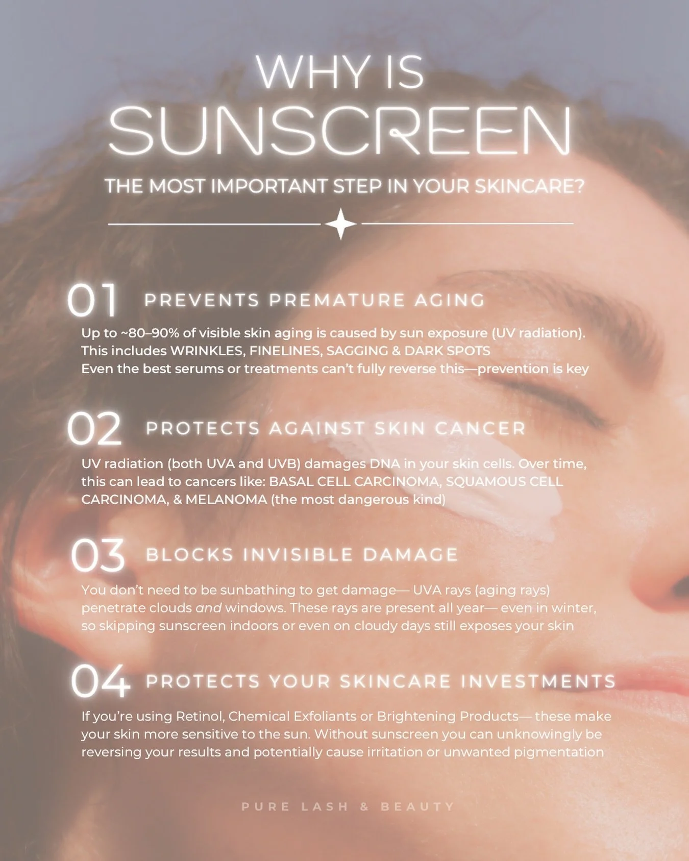 With more sunny days ahead it&rsquo;s crucial to remember why Sunscreen is the most important part of your skincare routine&mdash; rain, snow or shine! ☔️❄️☀️

Having a good quality sunscreen should be your number one priority for your skincare routi