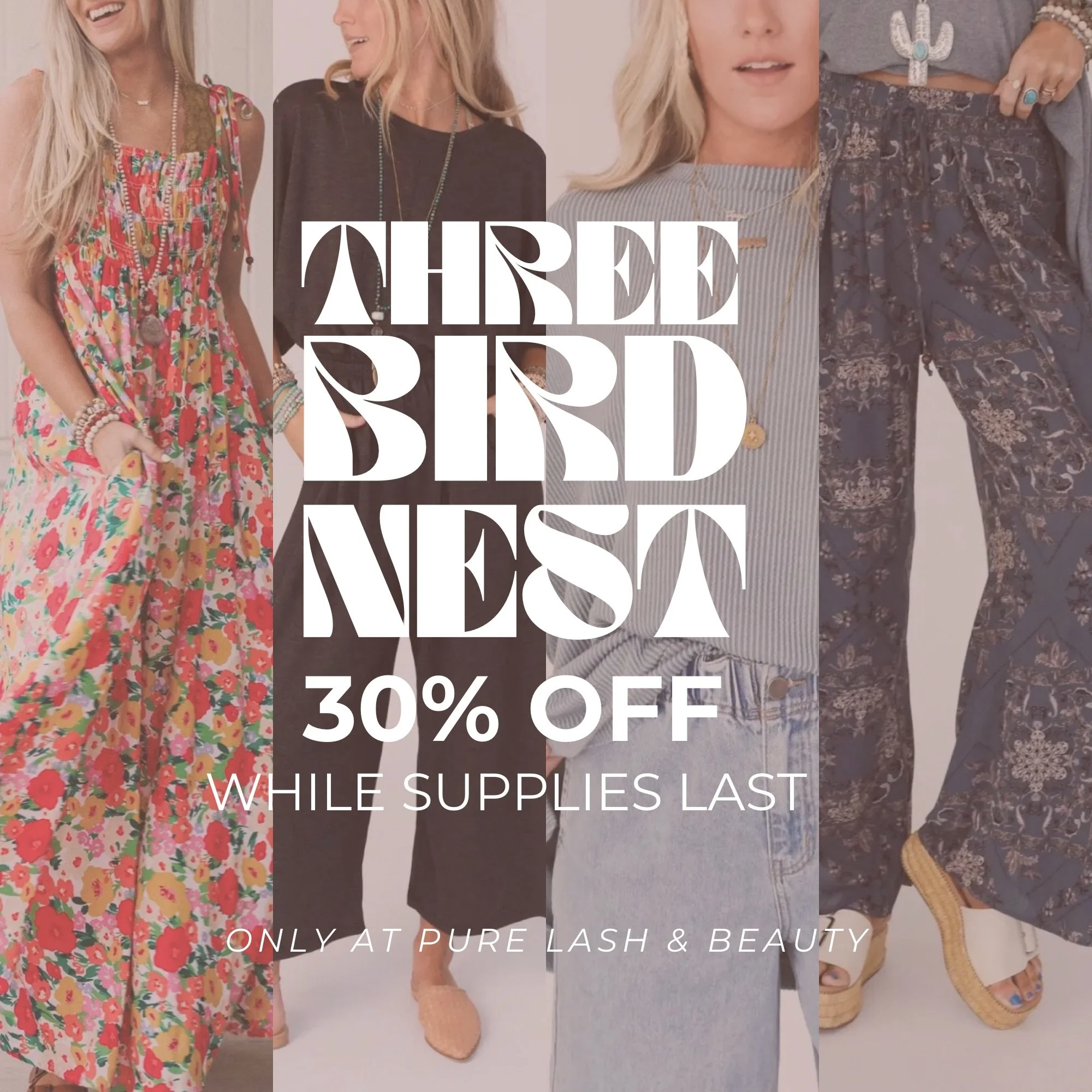 Three Bird Nest Clothing, Kenra and Kevin.Murphy products 30% OFF while inventory lasts&mdash; once these clothes are gone they&rsquo;re done! We will not be restocking them

#sale #boutiquesale #boutiquekalamazoo #boutiqueportagemi #threebirdnest