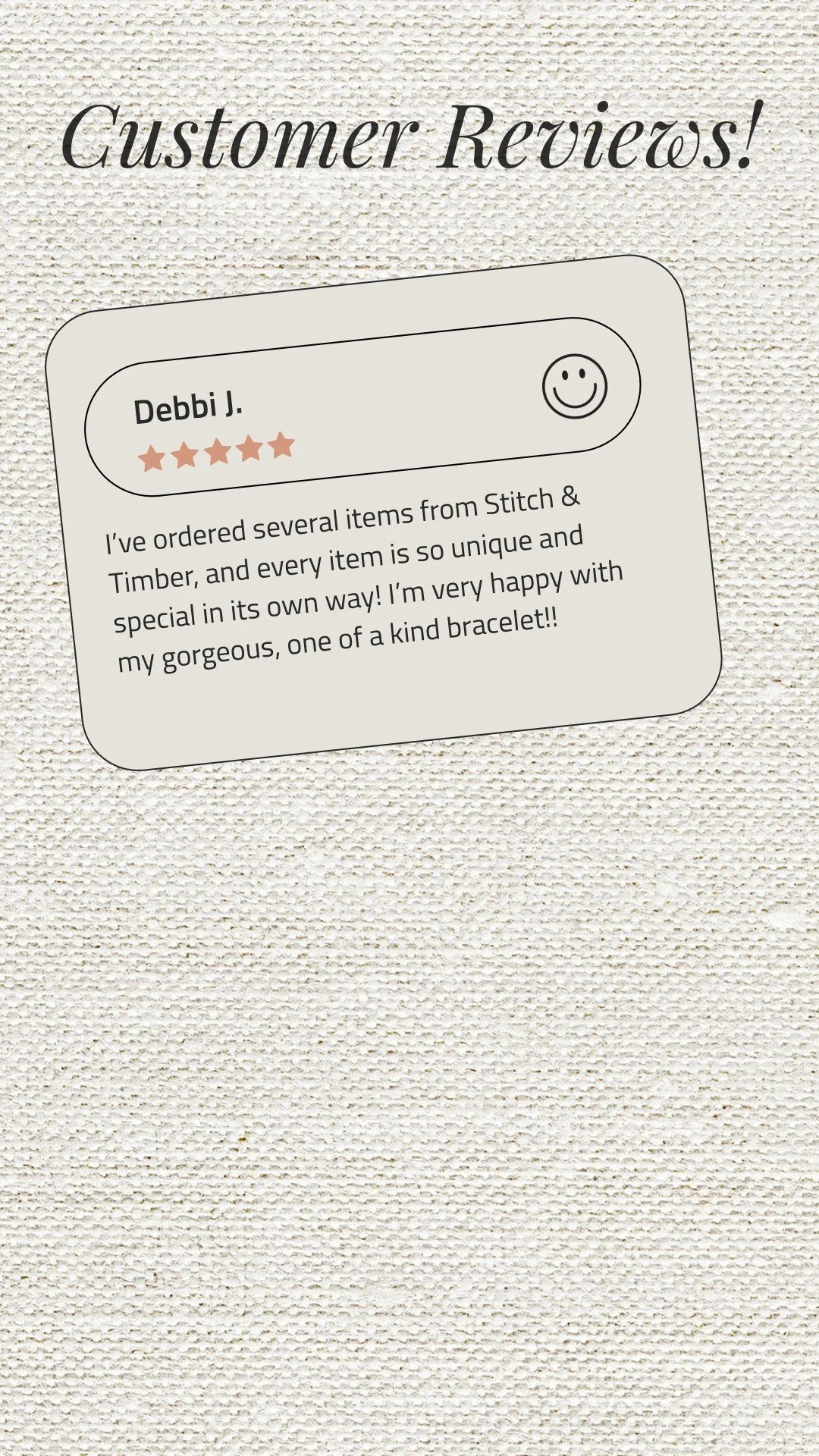 We seriously have the best customers π Your kind words keep us stitching (and sawing!) away — thank you for the love and support!
β
β¨ Check out more reviews:
www.stitchandtimberco.com/customer-reviews
#CustomerLove #SmallBusinessLove #Stitch