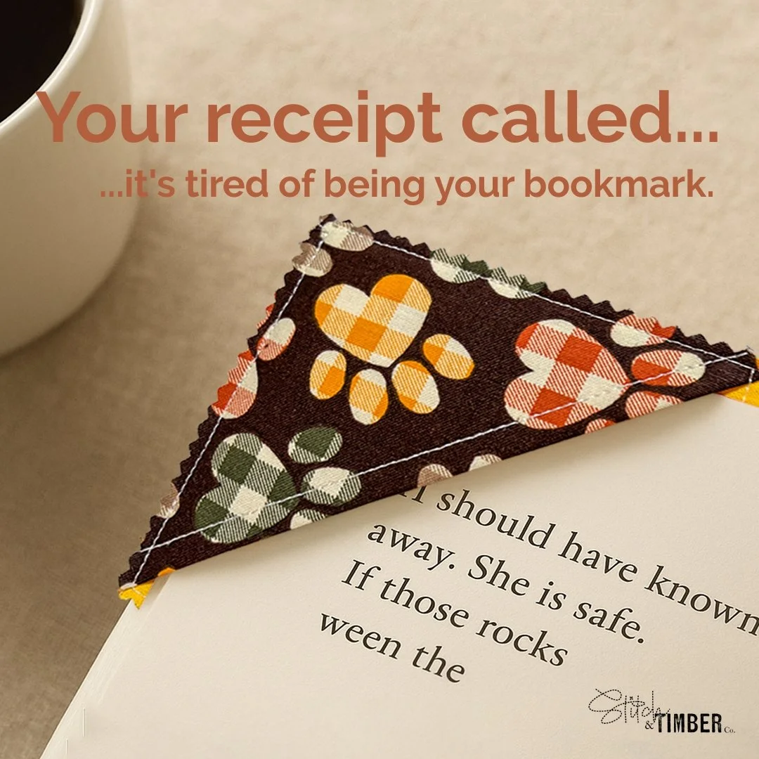 Your book deserves better π π
No more crumpled receipts or junk mail disguised as bookmarks. Elevate your reading experience with handcrafted fabric corner bookmarks — unique, travel-ready, and perfect for gifting to teachers, book clubs, or
