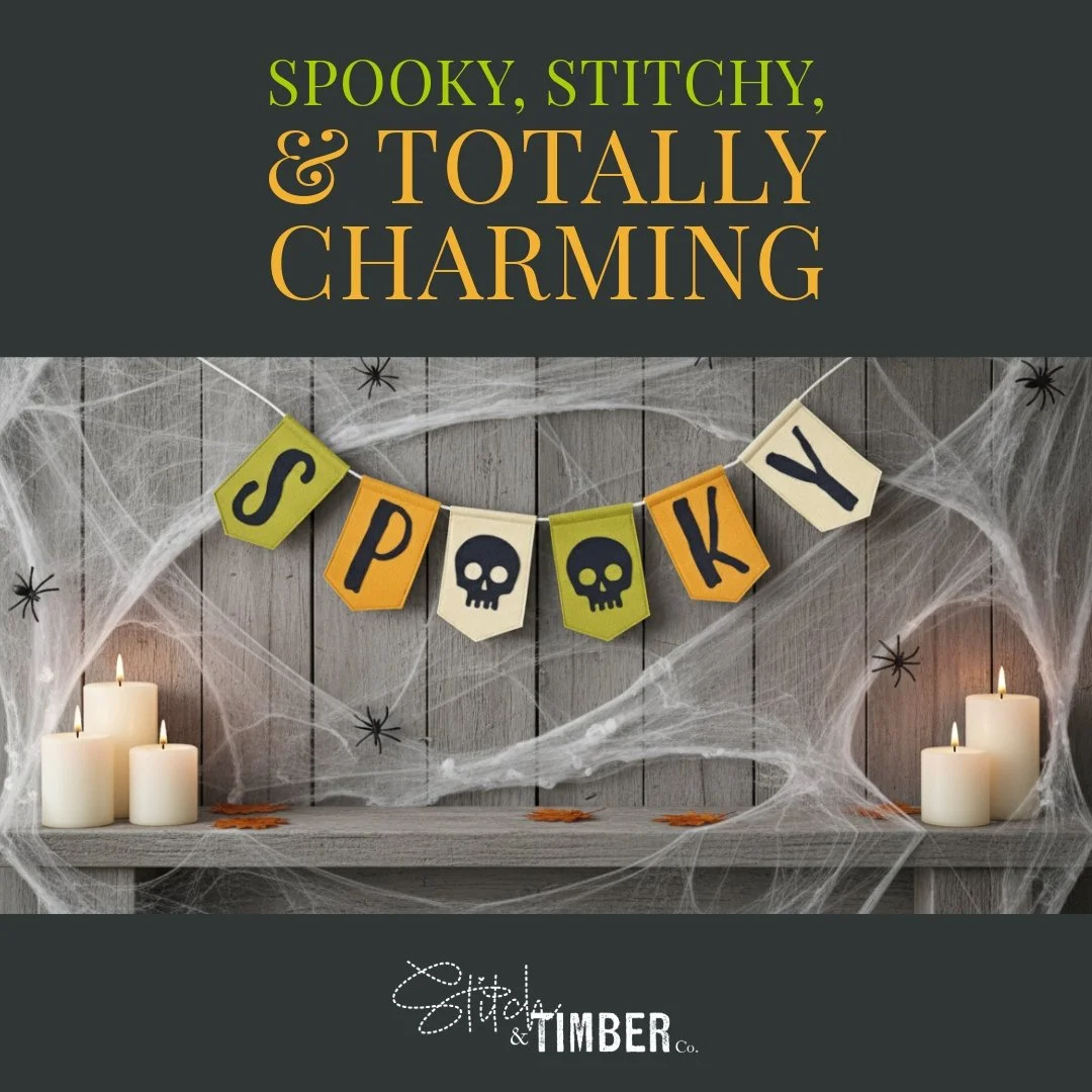 Spooky season is in full swing π»
Add a handmade touch to your Halloween decor with our felt “SPππKY” banner — the perfect mix of cute and creepy.
π $38 each | Handmade with love
Available now at www.stitchandtimberco.com/shop/