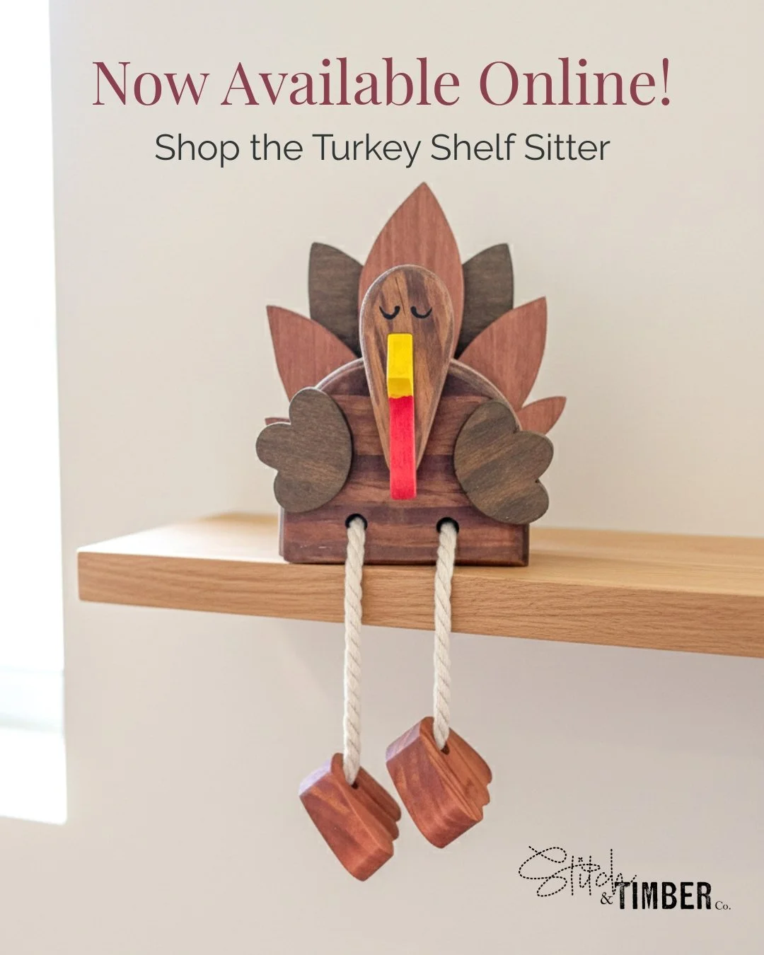 🦃 Our Turkey Shelf Sitter has officially landed on the website! Handcrafted, full of fall charm, and ready to bring a little personality to your shelves.

✨ Bonus : We&rsquo;ve added new shipping and pickup options to make getting your favorites eve