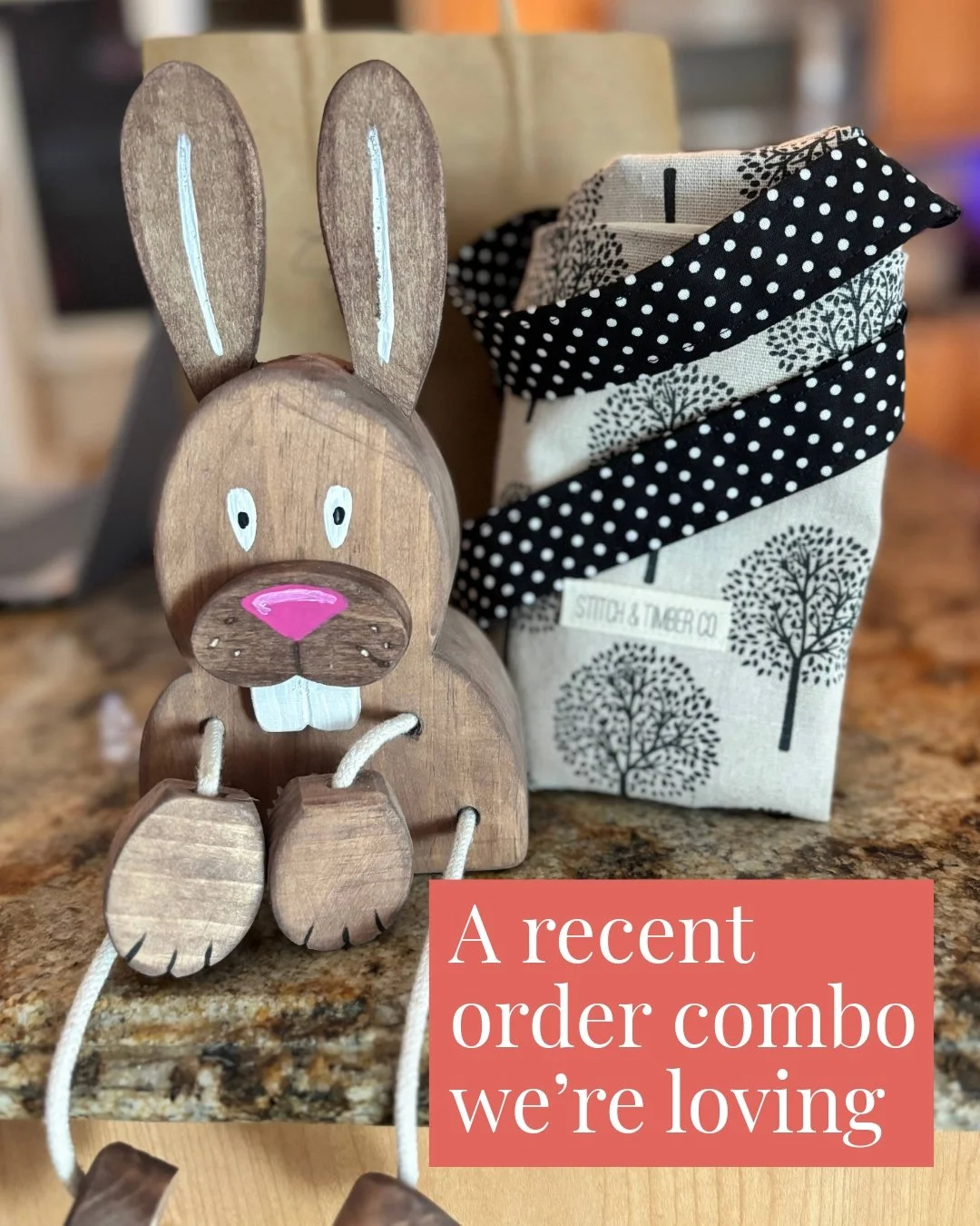 Spring is almost here and we can&rsquo;t get enough of this recent order 🤍

Our bunny shelf-sitter + everyday tote &mdash; the sweetest little combo.

Handmade in small batches 🐰🌿
Available now &mdash; shop through the link in bio.
Local delivery 