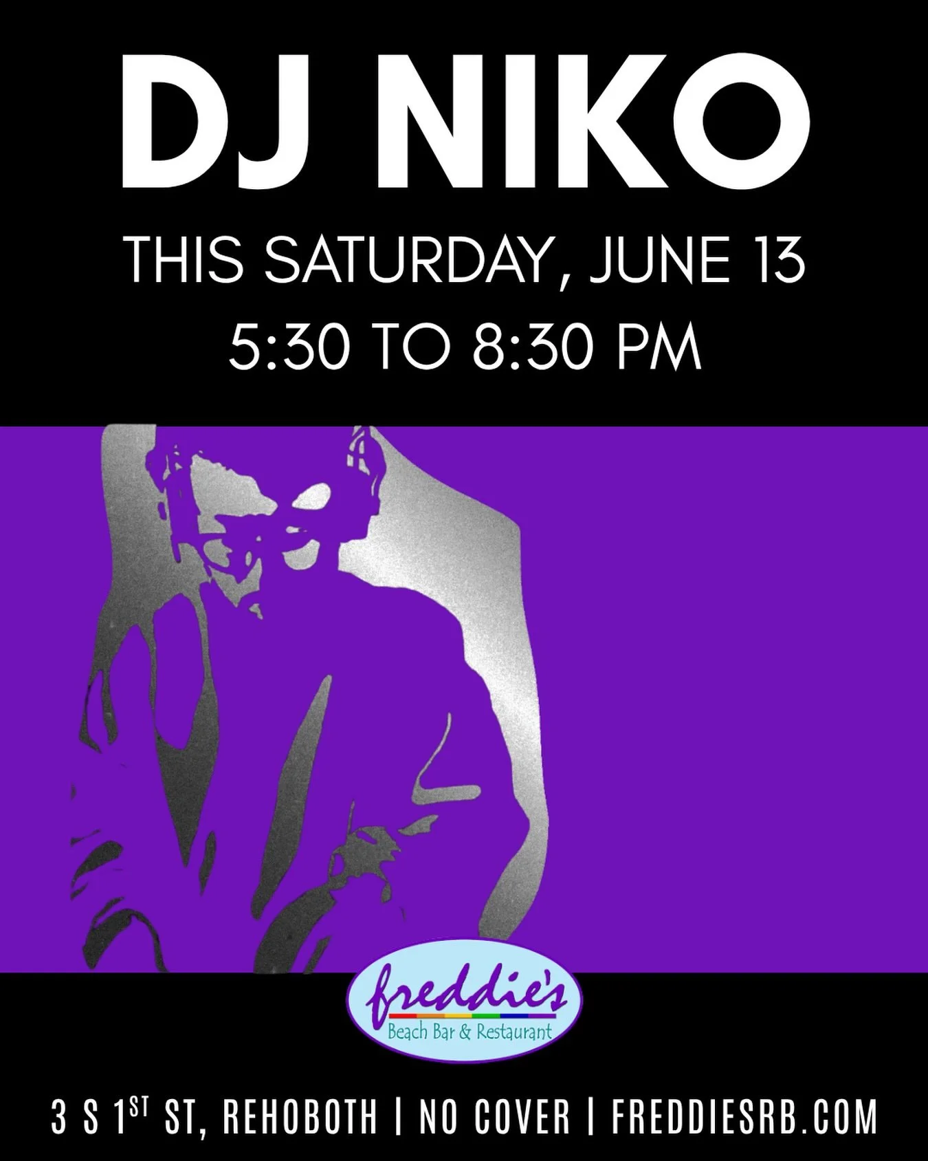 #DJNIKO is BACK THIS SATURDAY (06/13) from 5:30 to 8:30 PM!

Join us for house beats, great drinks, and the perfect soundtrack to another fabulous Saturday at Freddie&rsquo;s!

Freddie&rsquo;s Follies follows at 9 PM, and then karaoke kicks off at 10