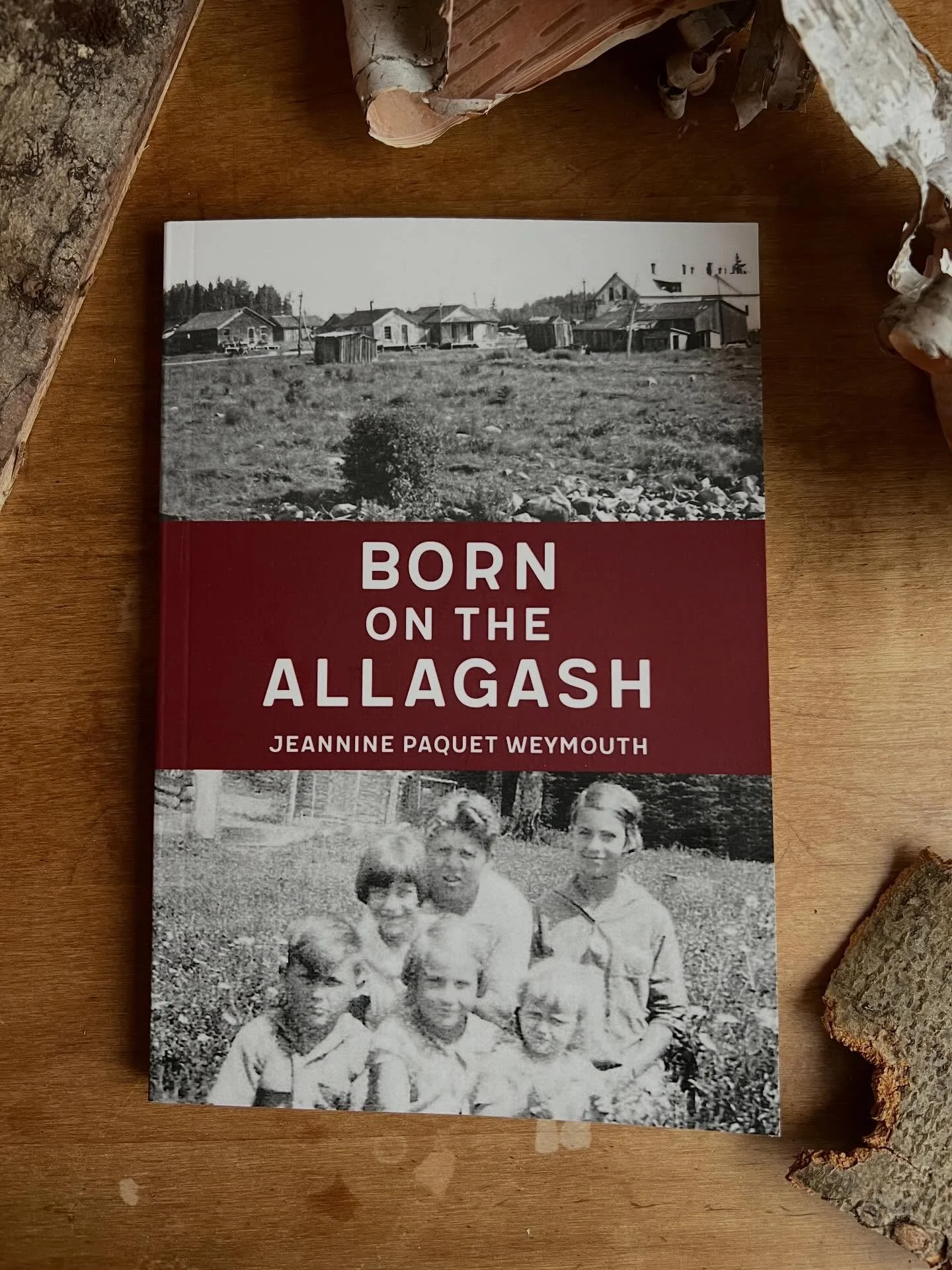 I just received my copy of BORN ON THE ALLEGASH, a special book documenting some of Maine&rsquo;s history. 
Edited by @mollywigs and designed by me, this is the story of Jeannine Paquet Weymouth, who shares &ldquo;her rugged roots and unique experien