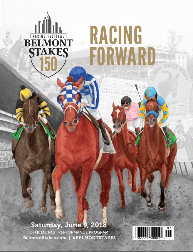 Final program cover for the 150th running of the Belmont Stakes