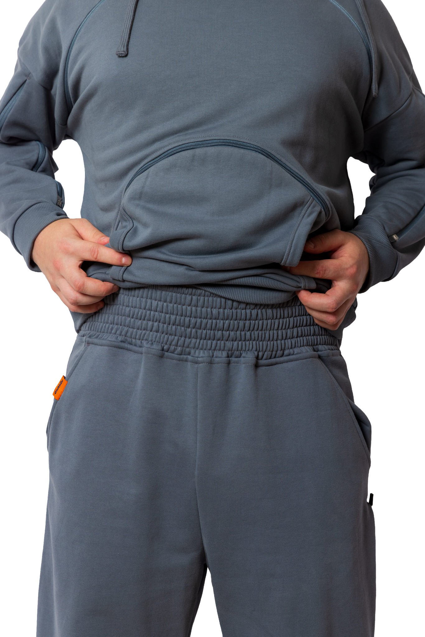 Loci shirred-waist jogger