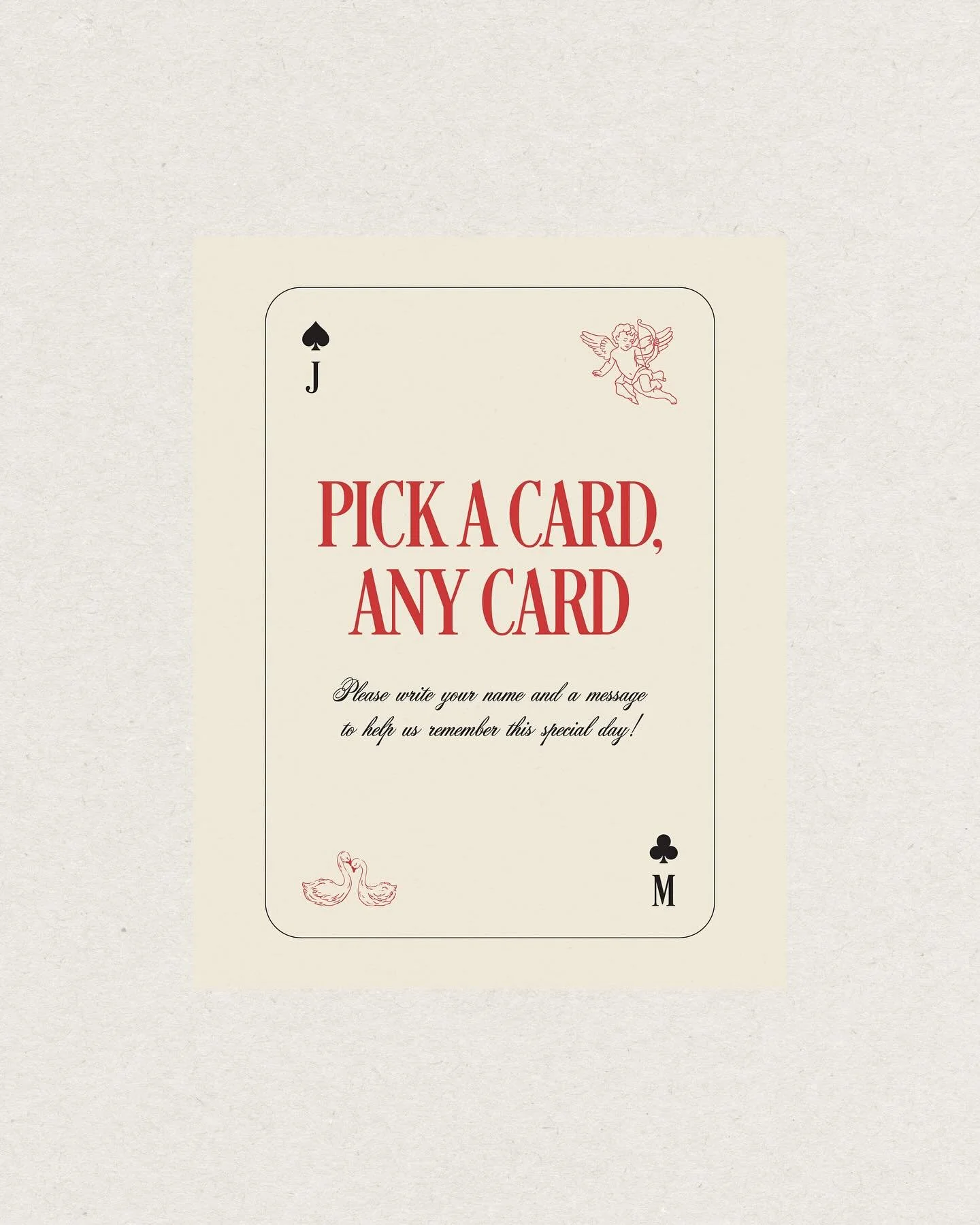 custom wedding designs for @jennbunnyc &amp; @mandu_almighty &hearts;️&spades;️🃏

hot take: the wedding industry is TOTALLY overflowing with the same cheugy templates we&rsquo;ve all seen 100x before 🤢 

trust meeee, i know graphic design isn&rsquo