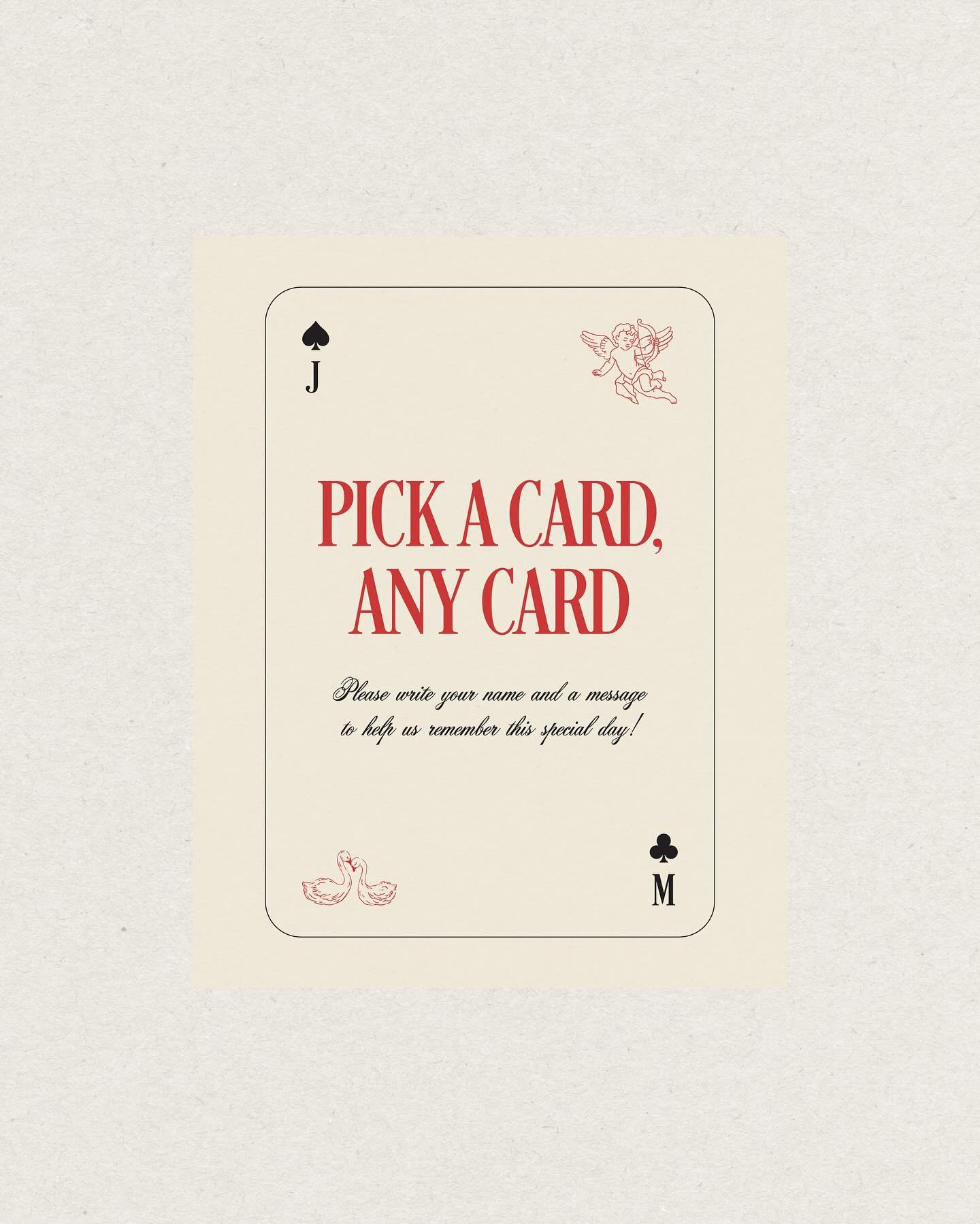 custom wedding designs for @jennbunnyc &amp; @mandu_almighty &hearts;️&spades;️🃏

hot take: the wedding industry is TOTALLY overflowing with the same cheugy templates we&rsquo;ve all seen 100x before 🤢 

trust meeee, i know graphic design isn&rsquo