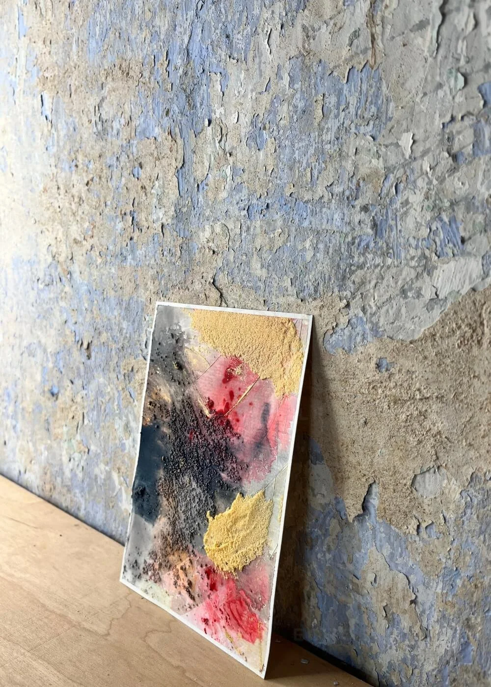 The painting leans slightly, glowing with warmth and surrender — the kind of burn that does not destroy but sanctifies.