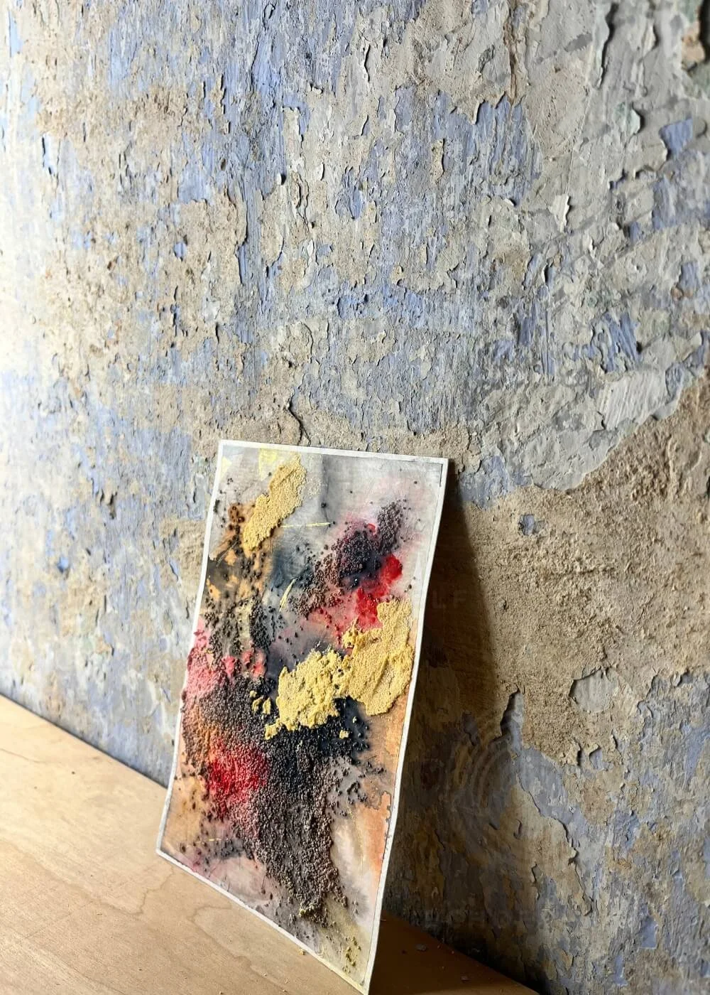 Side view of The moment I chose myself, showing textured layers glowing with quiet confidence and renewal.