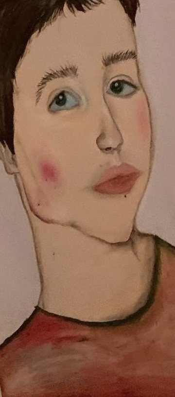 Self Portrait, Oil Pastels 2021