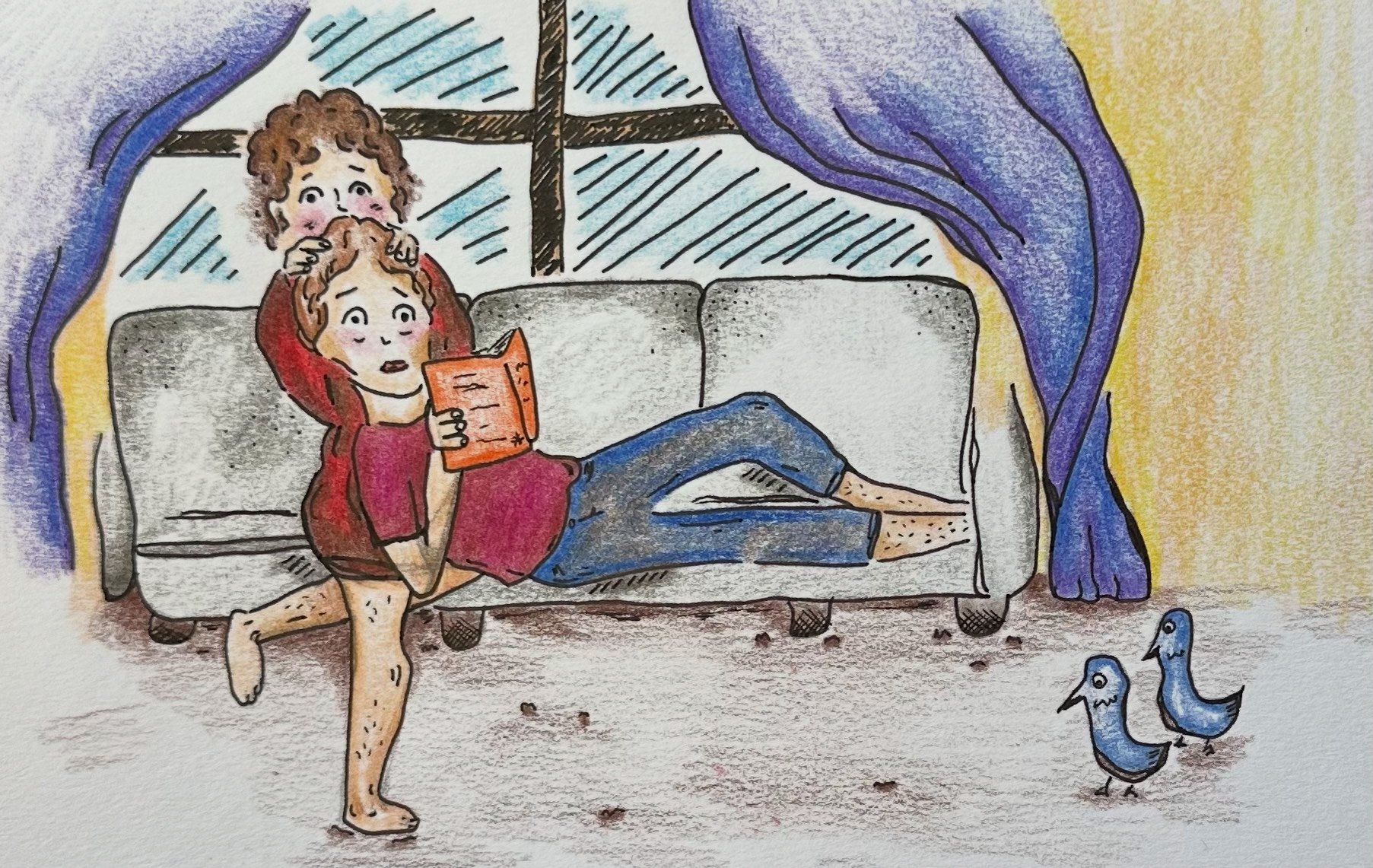 Intruders!, Ink and Colored Pencil 2025