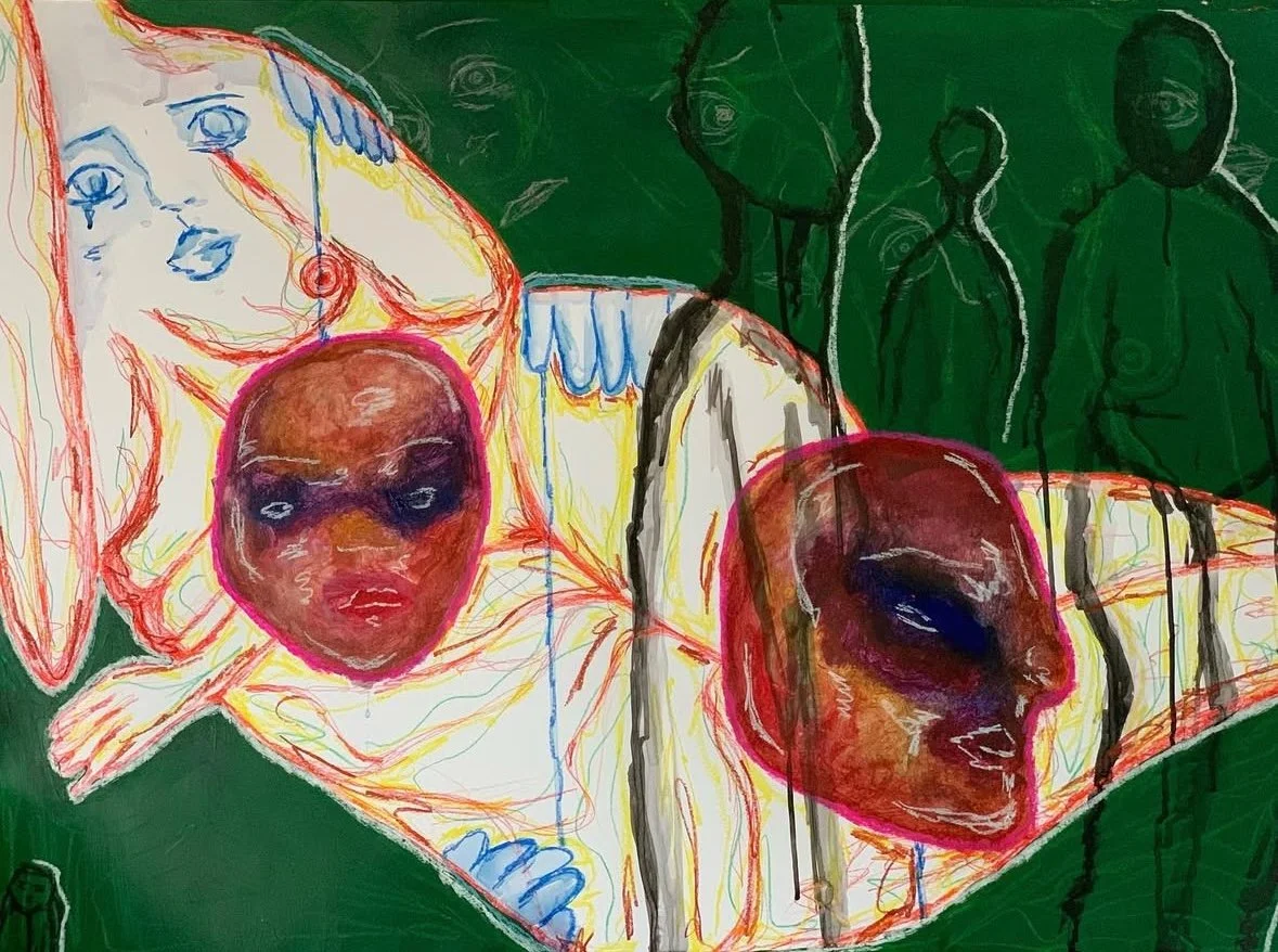 Living and Reliving, 2022 Mixed Media on Paper