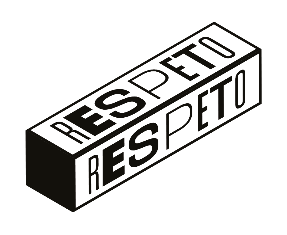 Un símbolo de advertencia en forma de bloque que dice 'Respeto' y la etiqueta 'UAdeC' debajo, en color blanco y negro.