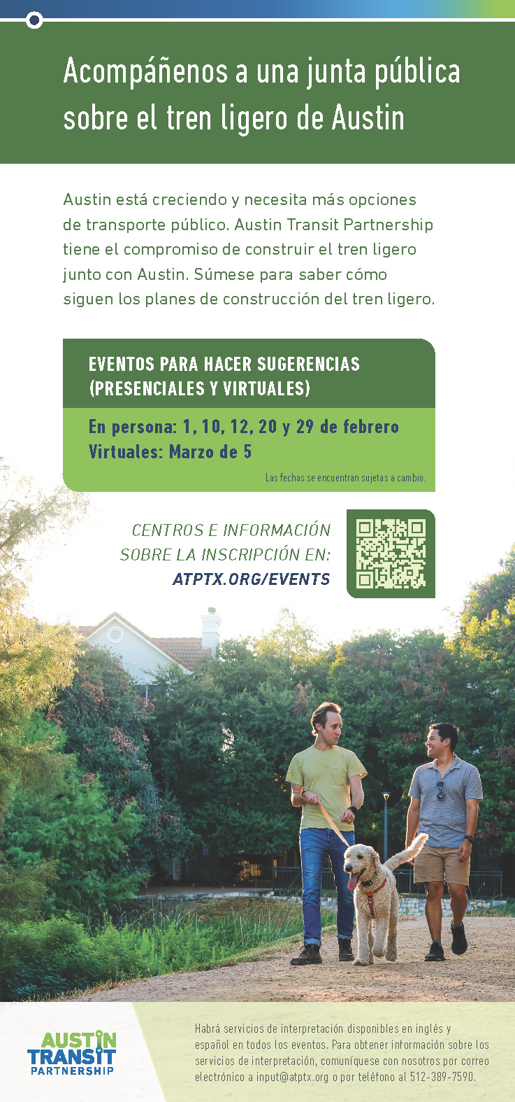 ATP community open house ad in Spanish