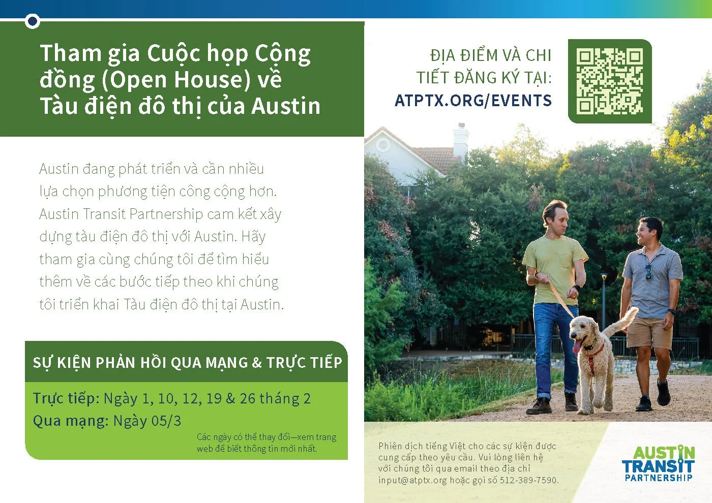 ATP community open house ad in Vietnamese
