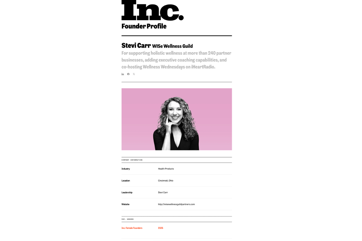 Inc. Names Stevi Gable Carr to its 2025 female founders 500 List