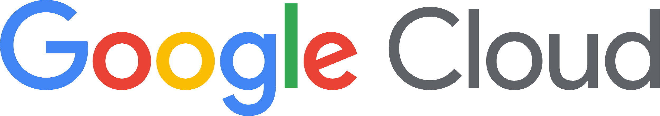 Google Cloud logo, featuring "Google" in multicolored letters and "Cloud" in gray.