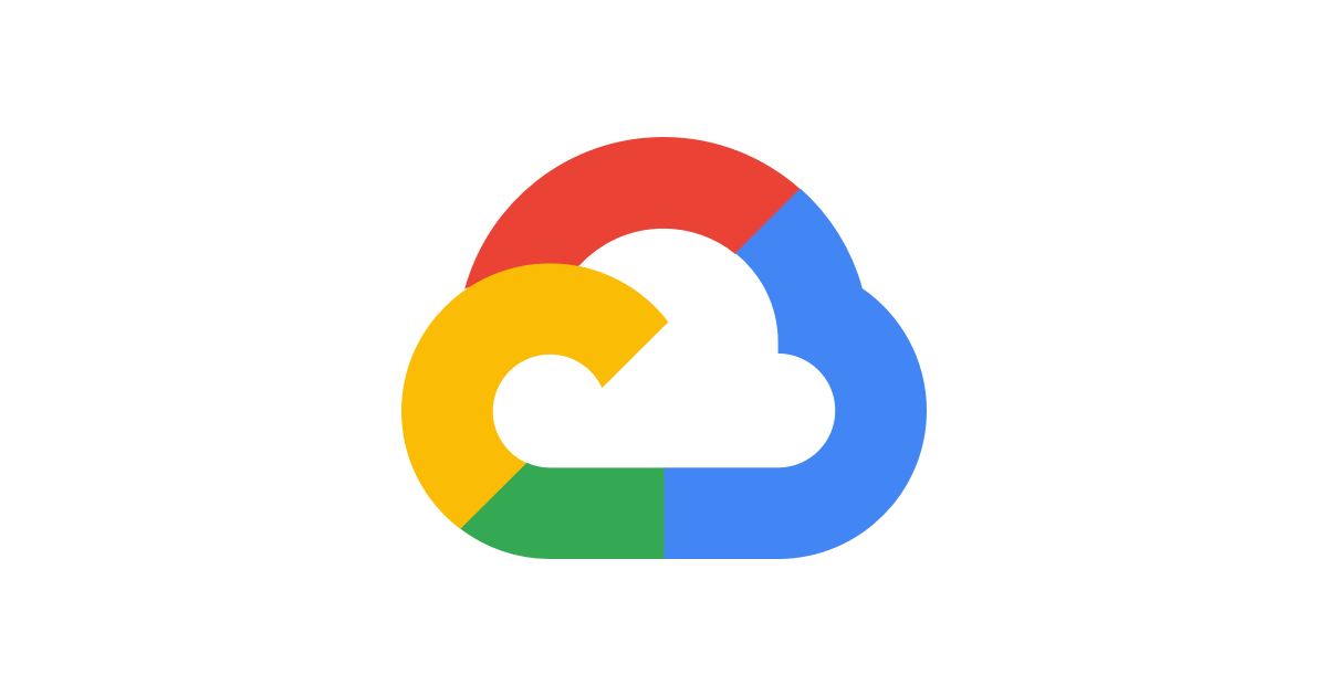 Google Cloud logo with red, blue, yellow, and green colors.