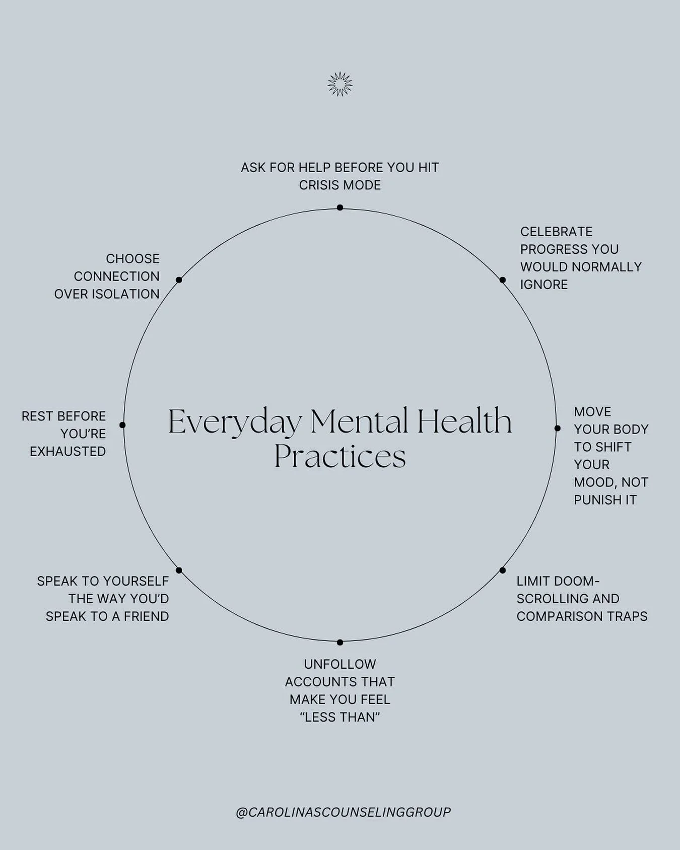 Small habits can make a big difference.
You don’t have to overhaul your life to care for your mental health—just practice one small shift at a time. The goal isn’t perfection… it’s compassion, awareness, and support.
I