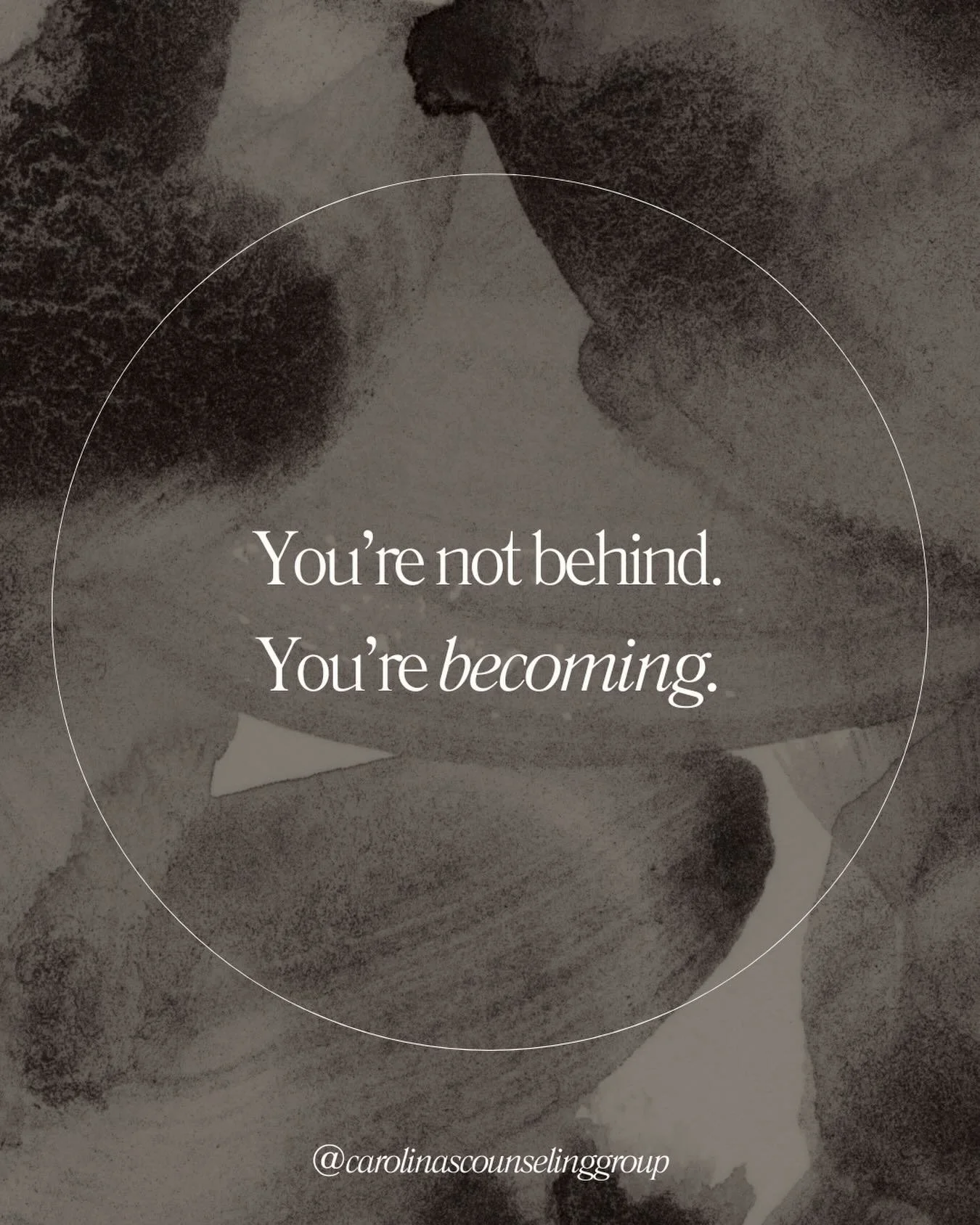 Feeling like everyone else is moving ahead while you&rsquo;re stuck can be discouraging &mdash; but growth isn&rsquo;t a race. 🌱 Every step you take matters. You&rsquo;re not behind, you&rsquo;re becoming.

Schedule a session with us today and let&r